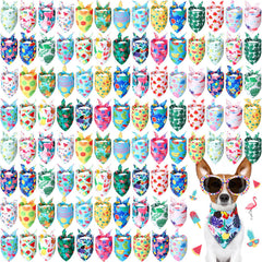 Chunful pineapple print dog bandana for bright summer photos and easy daily wear