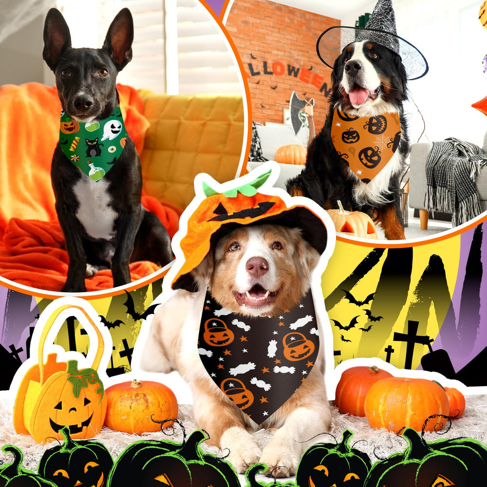 Chunful Halloween dog bandana Bulk 30 designs for gifting pet lovers