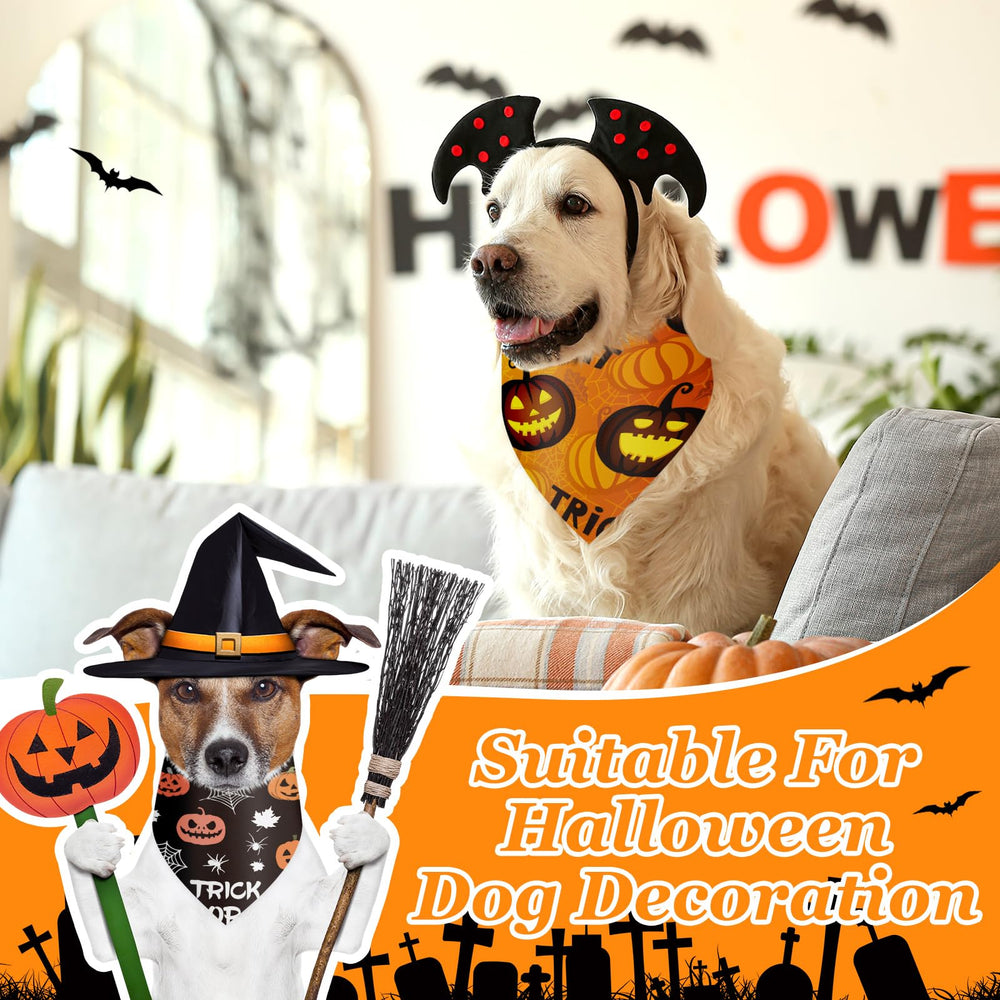 Chunful Halloween dog bandana Ghost pattern provides playful party-ready flair for walks