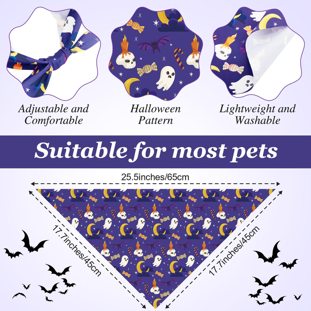 Chunful Halloween dog bandana Spider pattern adds festive flair at events and parades