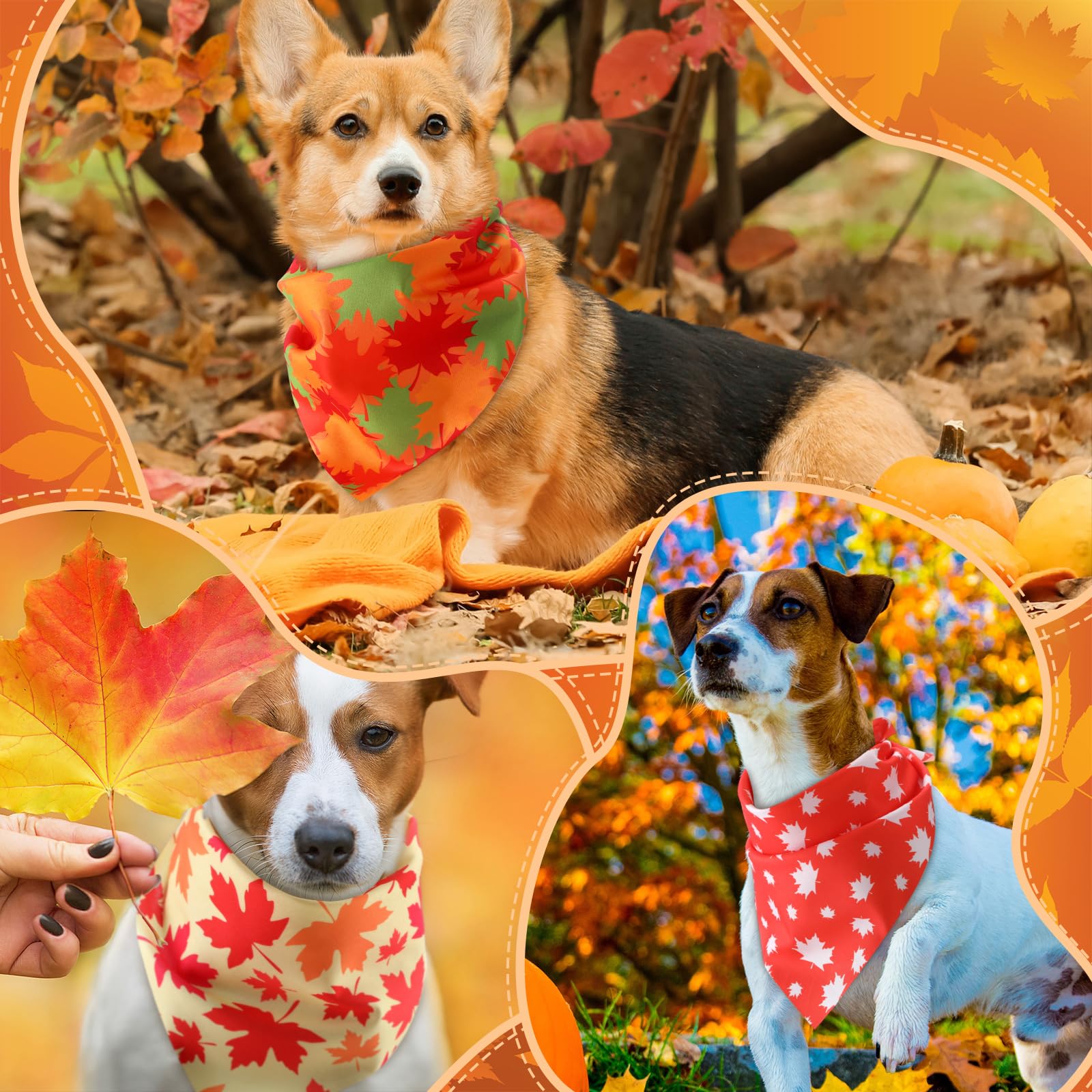 Chunful adjustable-fit bandana suits small to large dogs.