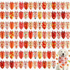 Chunful Thanksgiving bandana with maple leaf design enhances festive dog styling.