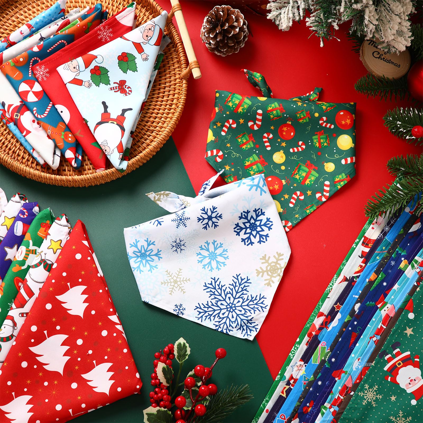 Chunful washable foldable dog bandanas for easy storage and care