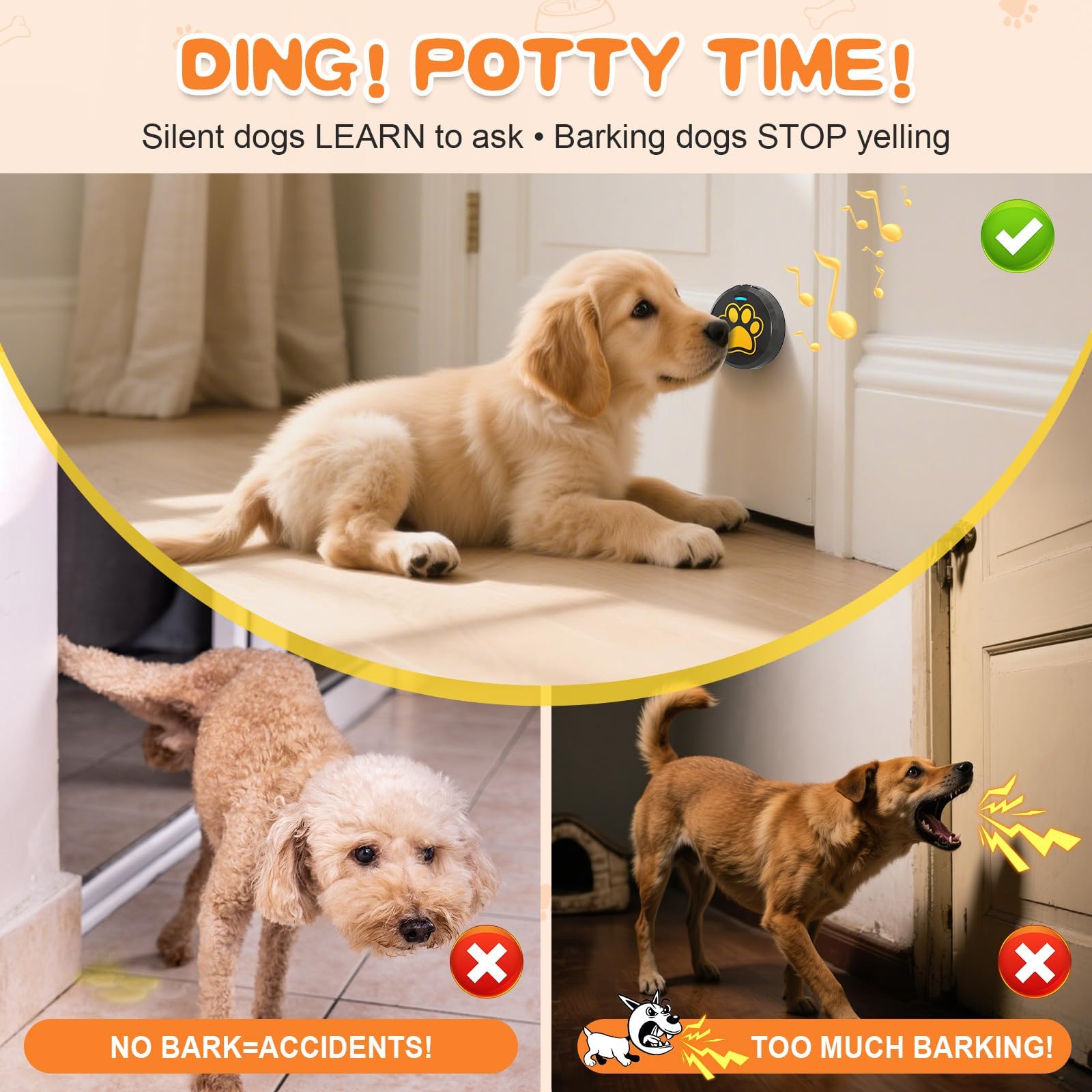ChunHee dog bells multi-dog-identification shows 28 chimes for pets.