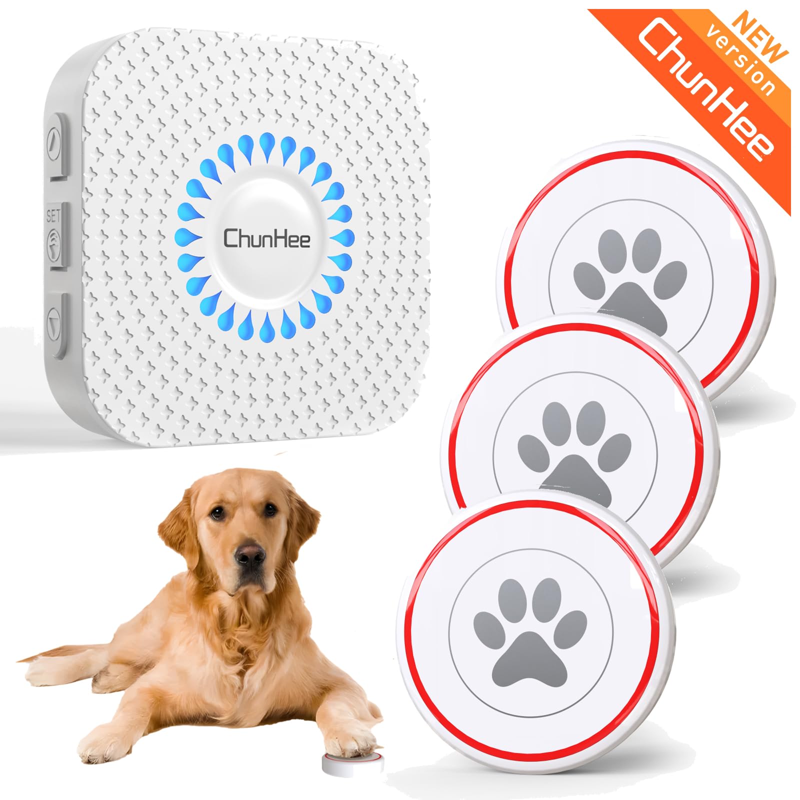 ChunHee touch-sensitive bell area for easy paw or nose activation.