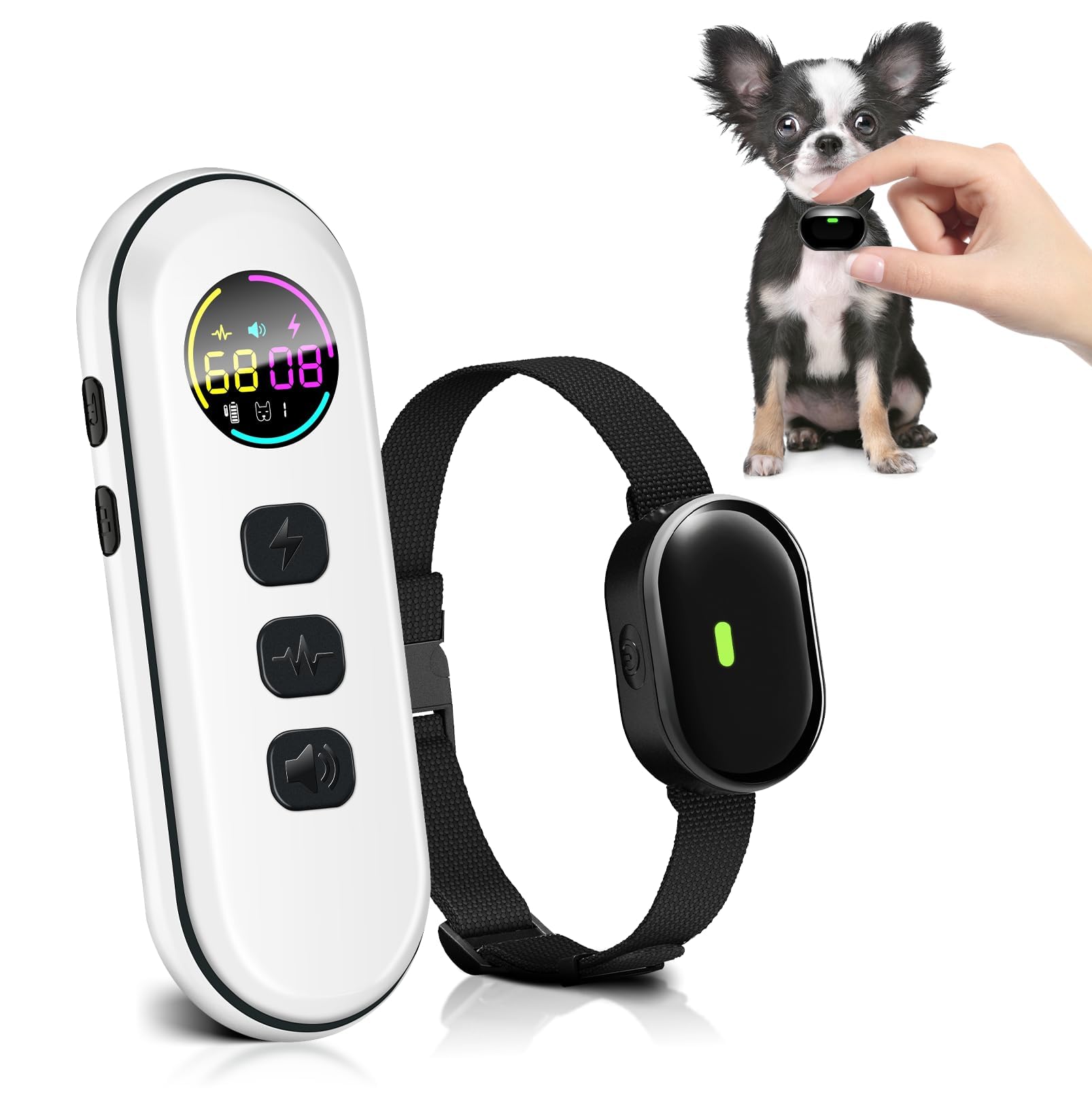 Chupolik ultra-small collar demonstrates compact design for comfortable wear on tiny dogs.