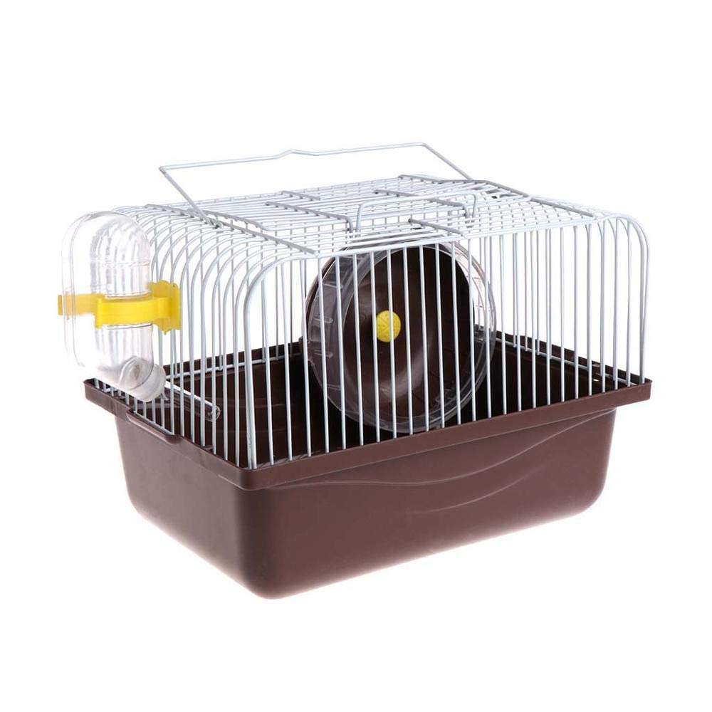 CHUQIANTONG hamster cage coffee color shows compact footprint for small spaces