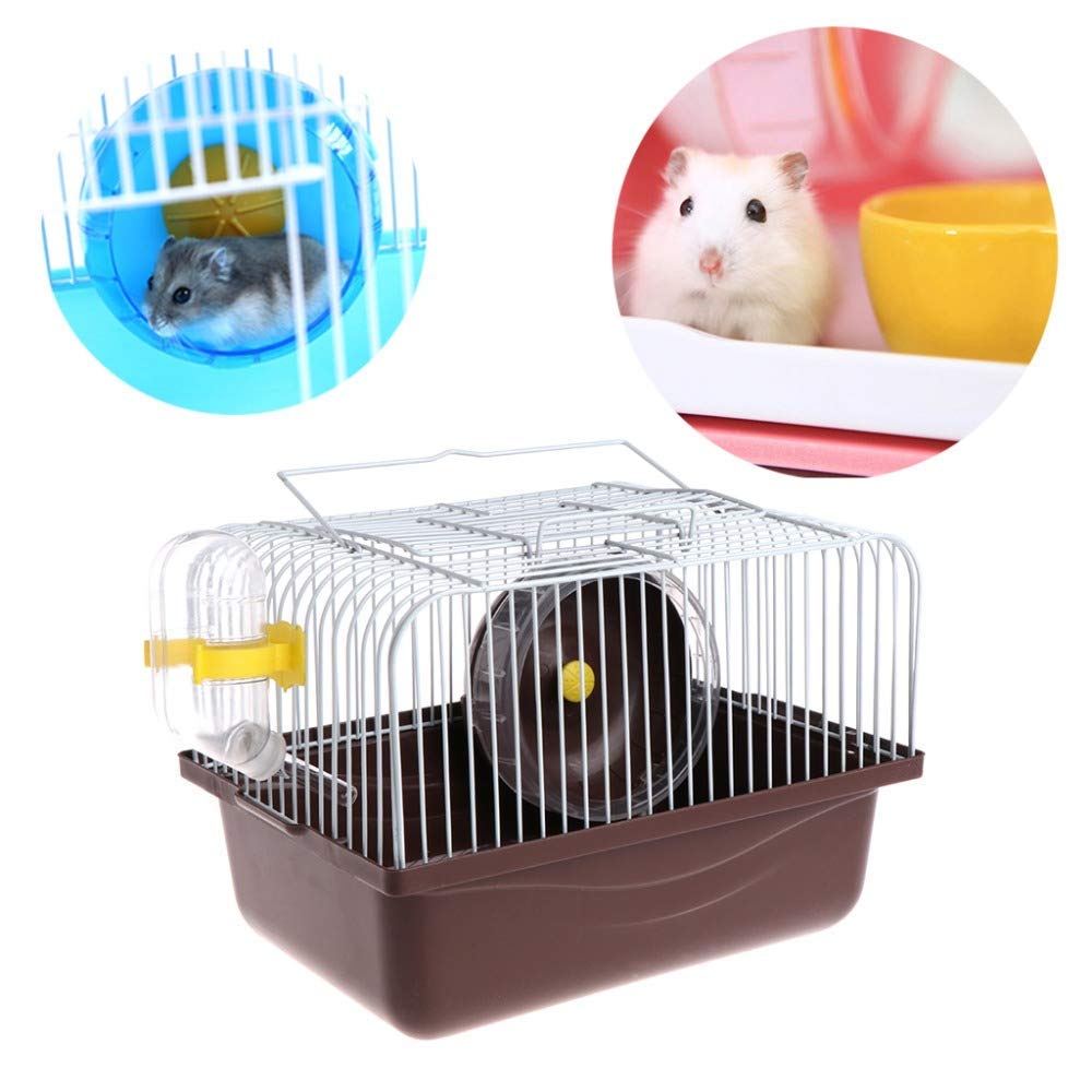CHUQIANTONG hamster cage inside view shows wheel, bottle, and basin arrangement
