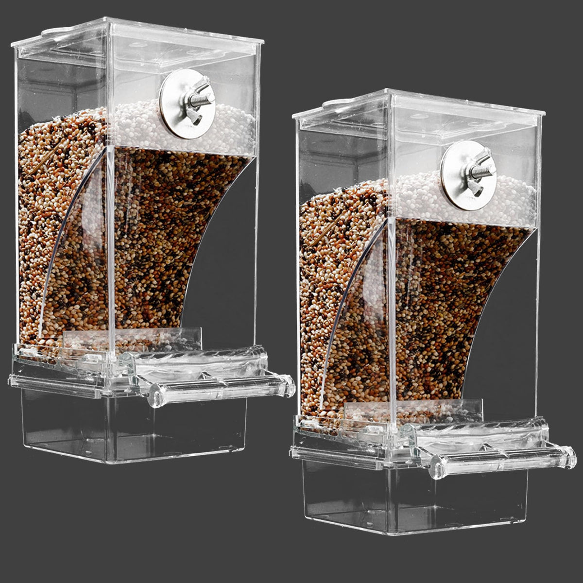 ChuyuAn no mess bird feeder cage-attachment enables quick, clean installation for small birds