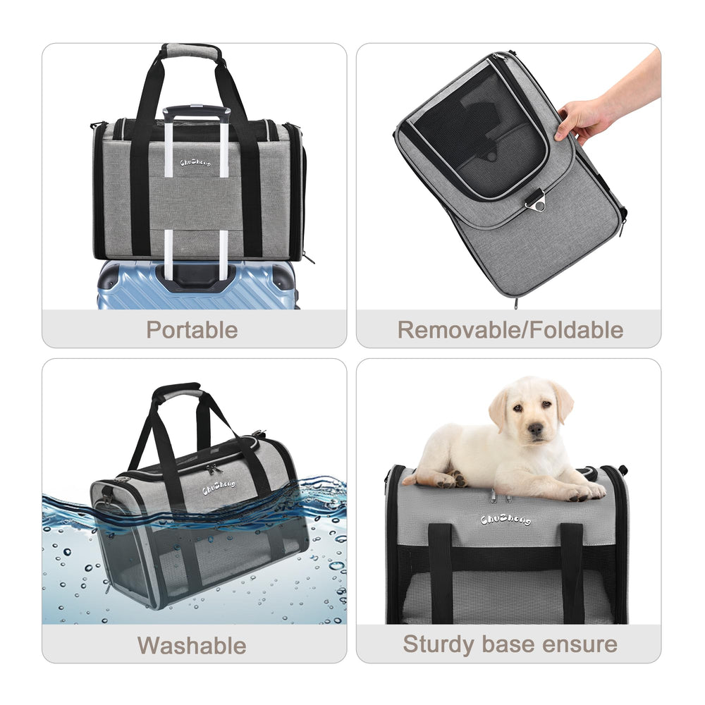 Chuzhong foldable pet carrier ideal for travel, vet visits, and car rides