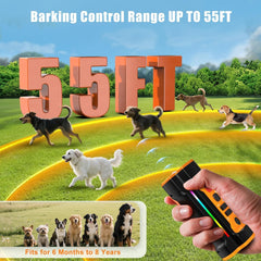 Chwwen dog bark deterrent 3x-head-design showcases multi-angle reach for versatile training.