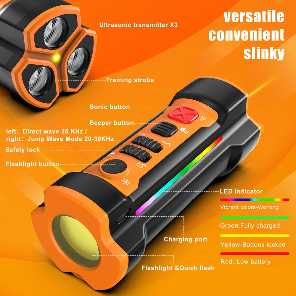 Chwwen dog bark deterrent USB-charging indicates quick top-ups for on-the-go charging.