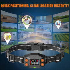 Chwwen dog boundary beep warning captured as dogs approach limit.