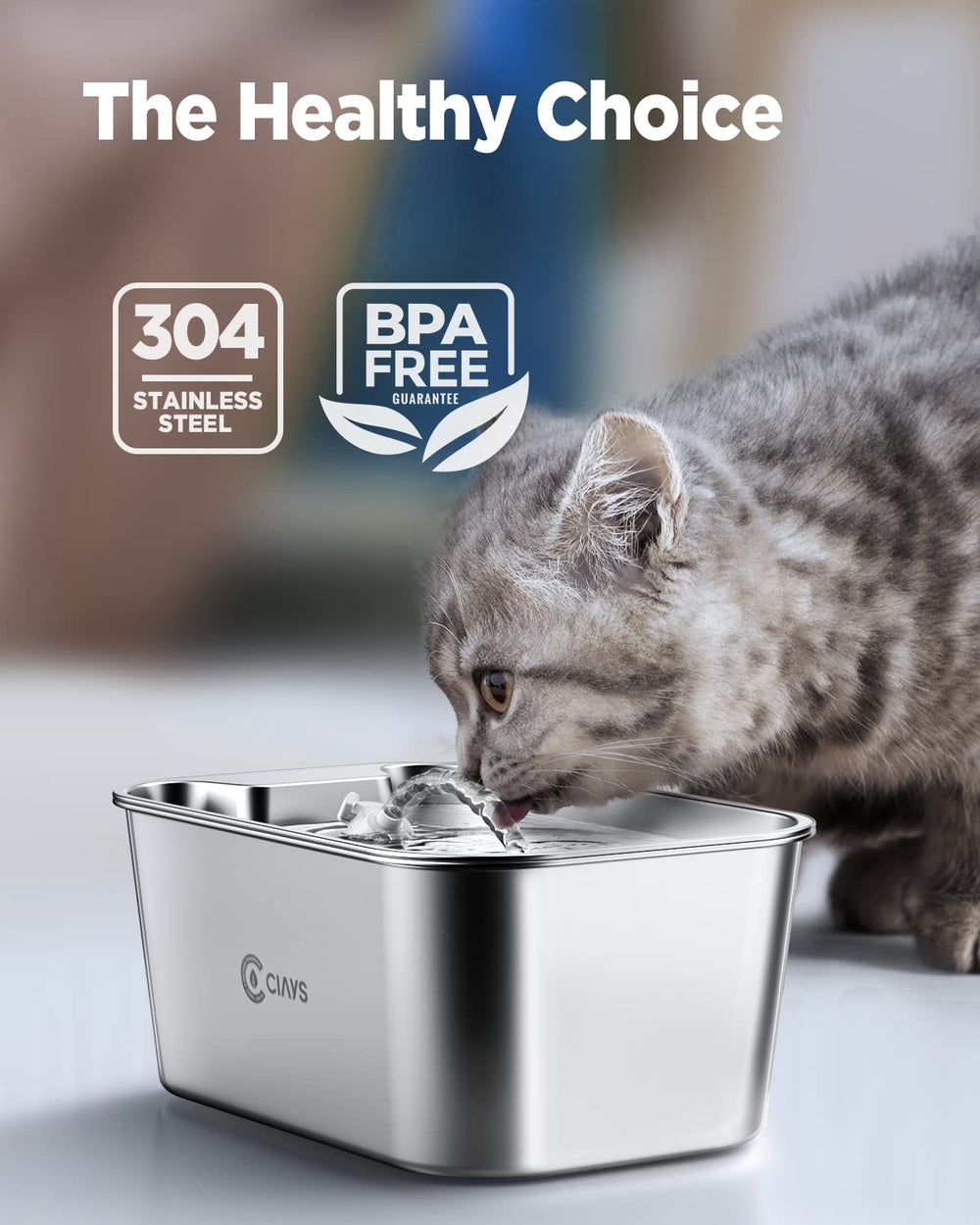 Ciays adjustable water flow switch demonstrates customizable hydration for pets