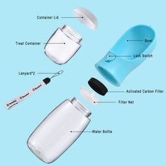 Cibaabo bottle with internal carbon filter helps keep water fresh on trails.