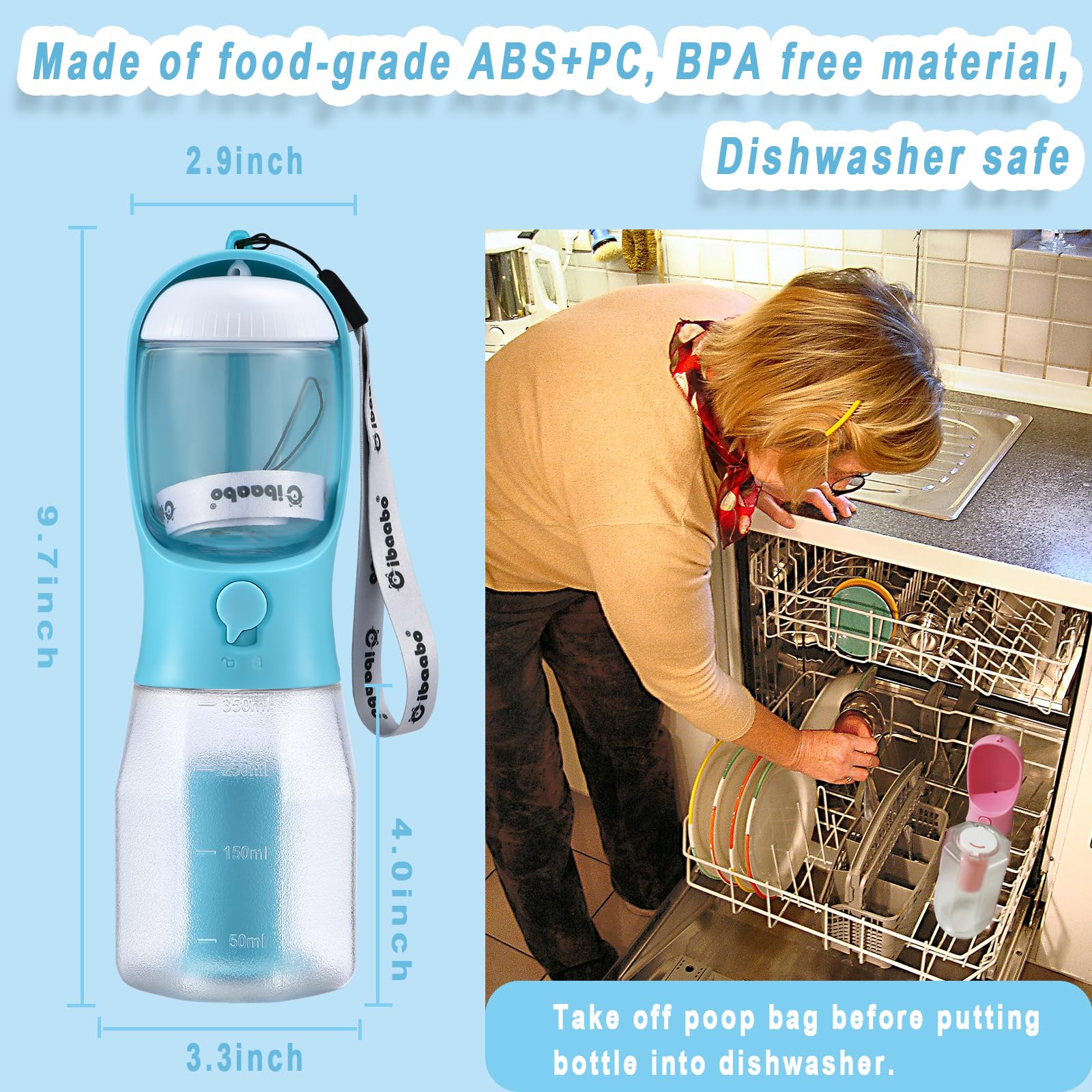 Cibaabo bottle in use while walking captures real-life hydration on the go
