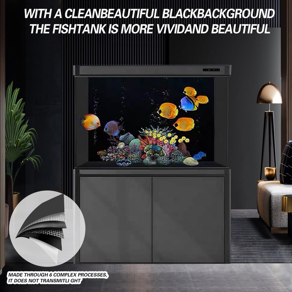 CICK SEED fish tank background adhesion setup demonstrates glue-free attachment with no residue