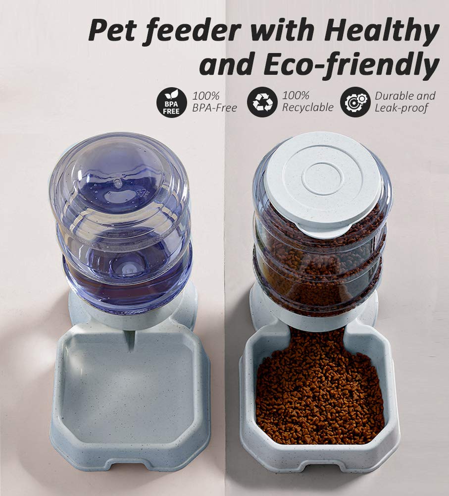 Ciconira auto-feeder with gravity refill keeps pets fed on schedule.