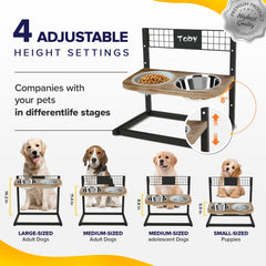 Ciconira raised bowl stand sturdy iron rack for stable meals.