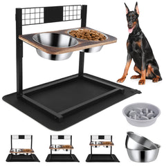 Ciconira elevated dog bowls tilted 8° for comfortable feeding posture.