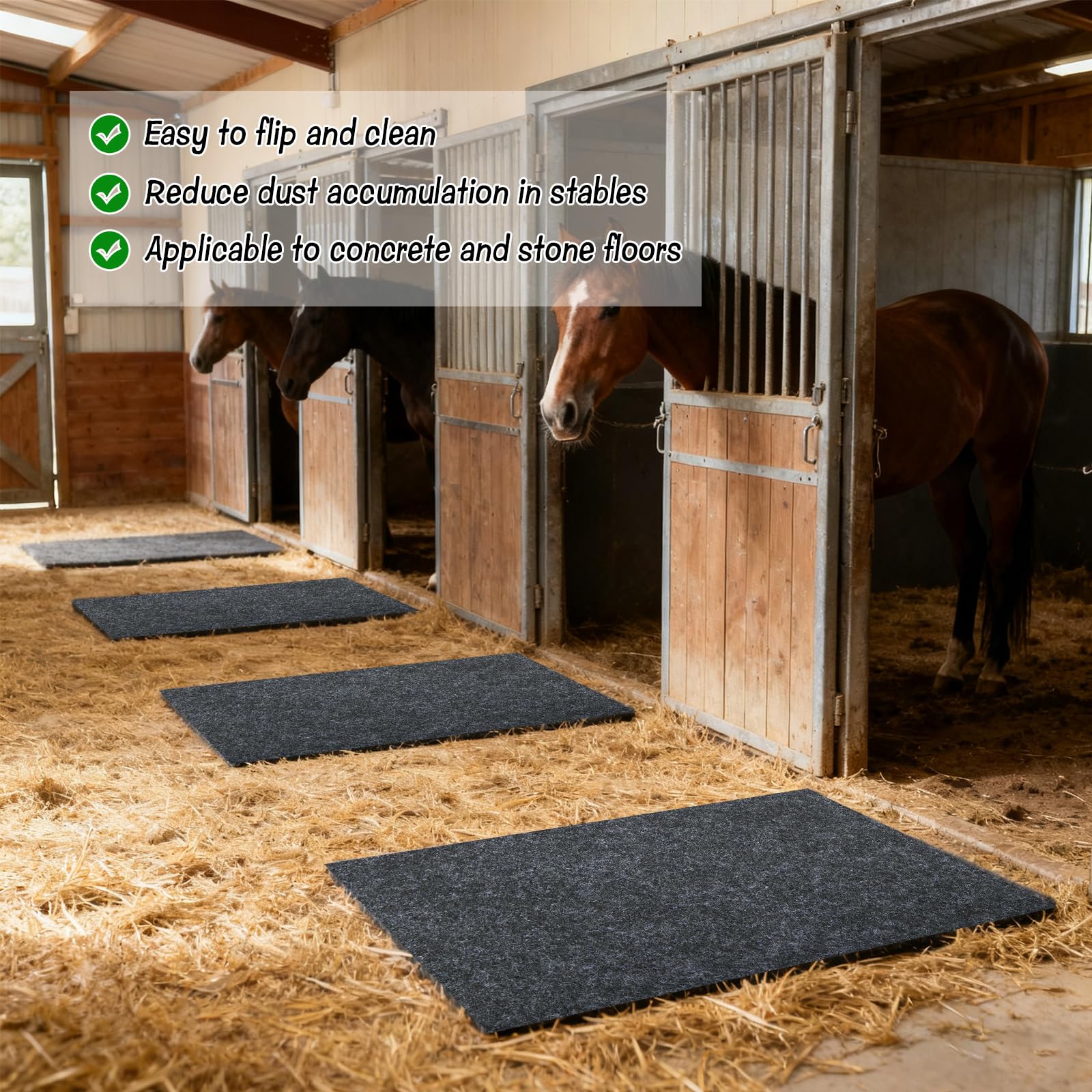 CIEOVO stall mat multi-use design fits barns, kennels, and training spaces