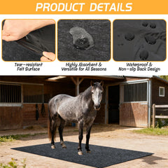 CIEOVO horse stall mat non-slip base keeps footing secure