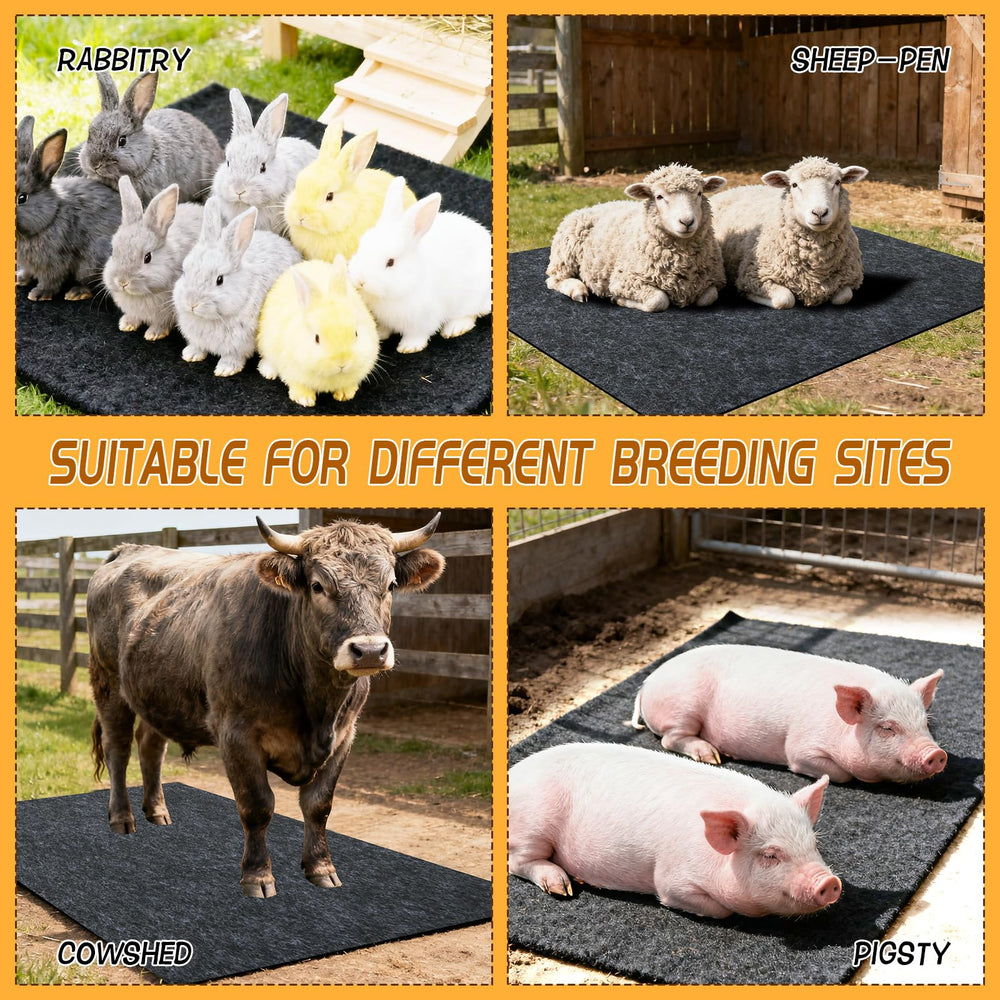 CIEOVO horse stall mat waterproof PVC backing adds durability