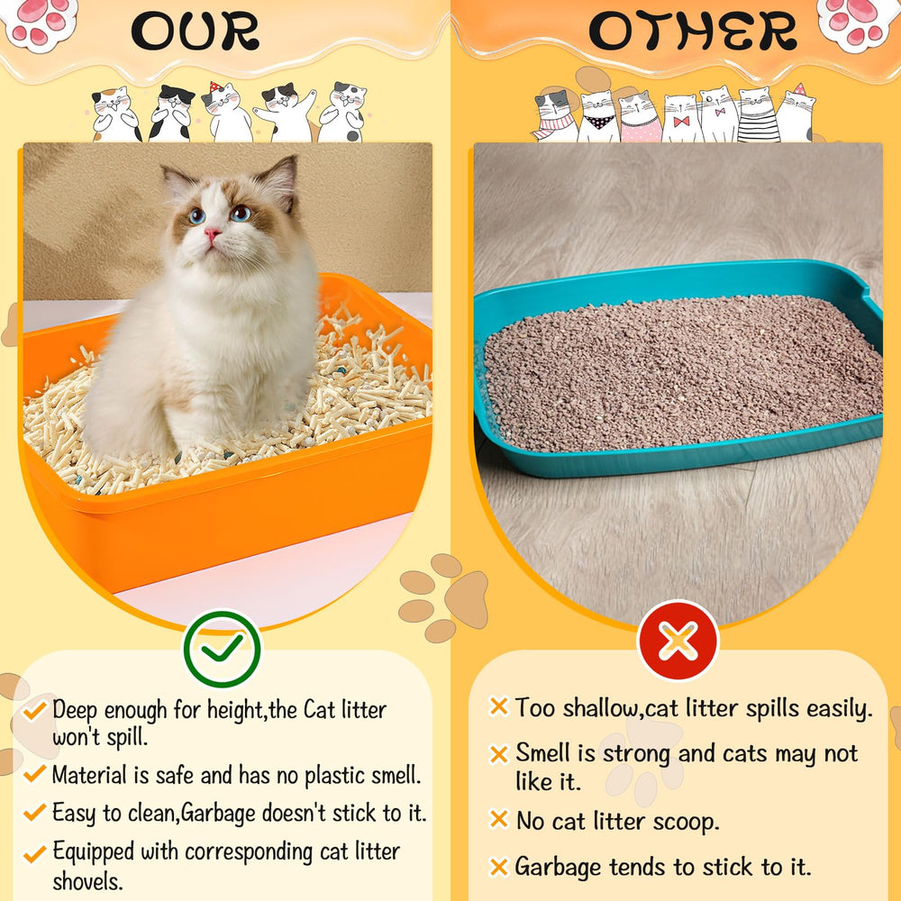 CIEOVO low-profile litter box is ideal for small pets like kittens.