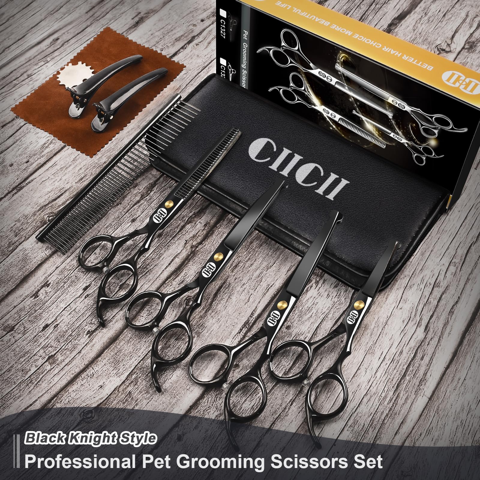CIICII included gifts hair clips and cleaning cloth for care kit.