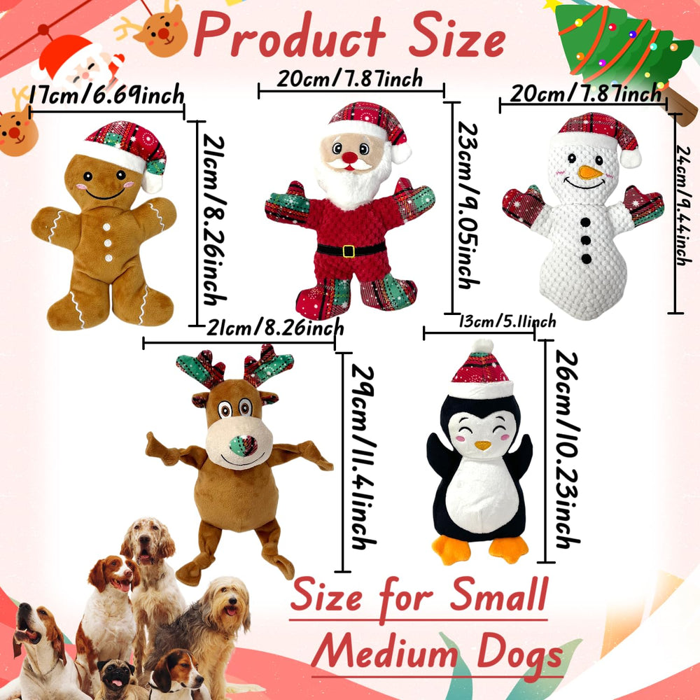 CIIVURR Gingerbread Man dog toy with teething textures and crinkle
