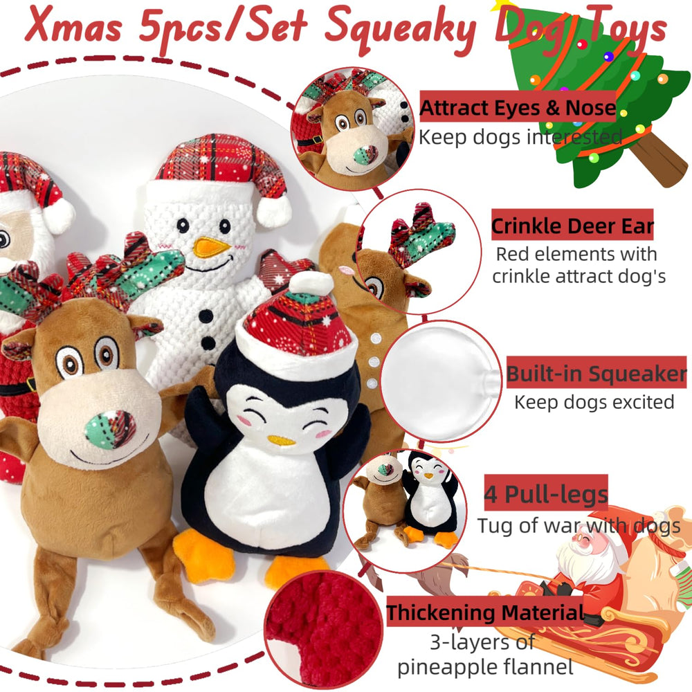 CIIVURR Penguin dog toy with squeaker and crinkle textures for exercise