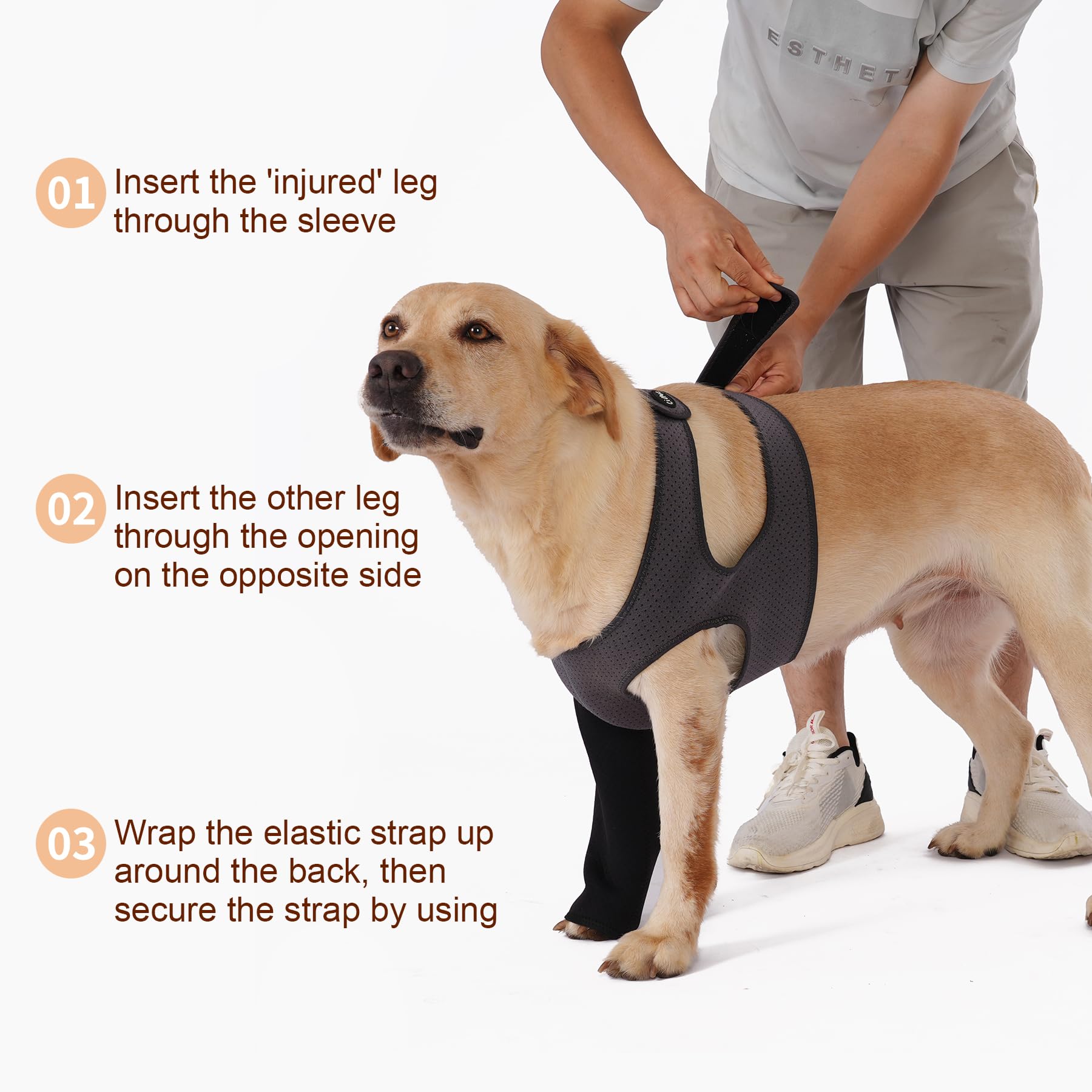 Cilkus Dog Recovery Sleeve easy slip-on closure for effortless wear