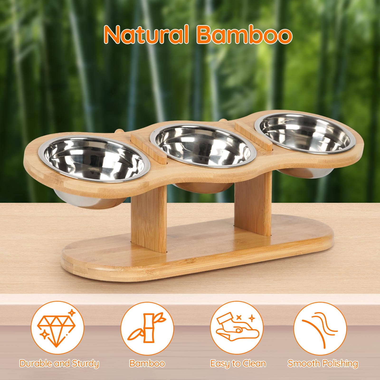 CILXGQLN three stainless steel bowls simplify feeding and cleaning