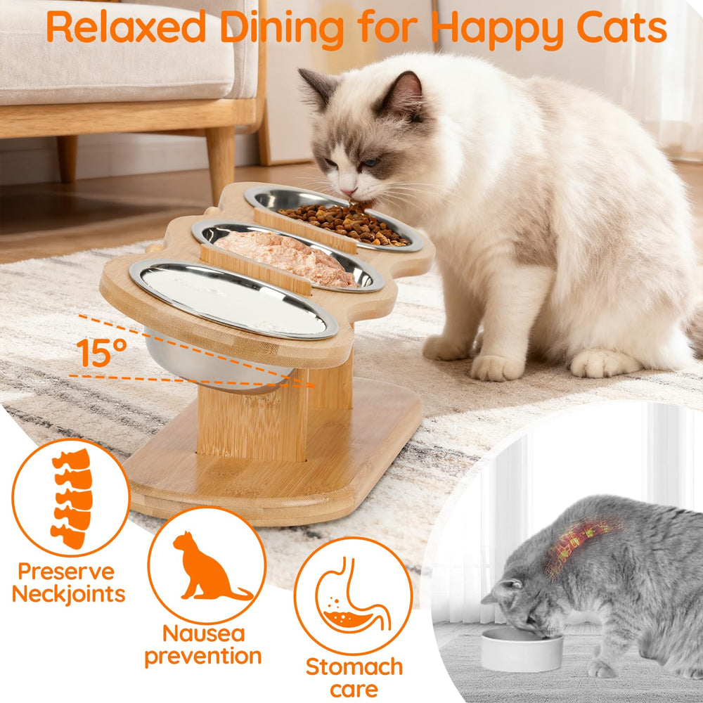 CILXGQLN tilted-feeder height adjustment for growing kittens and small dogs