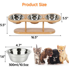 CILXGQLN wooden elevated stand with durable, stylish pet dining solution