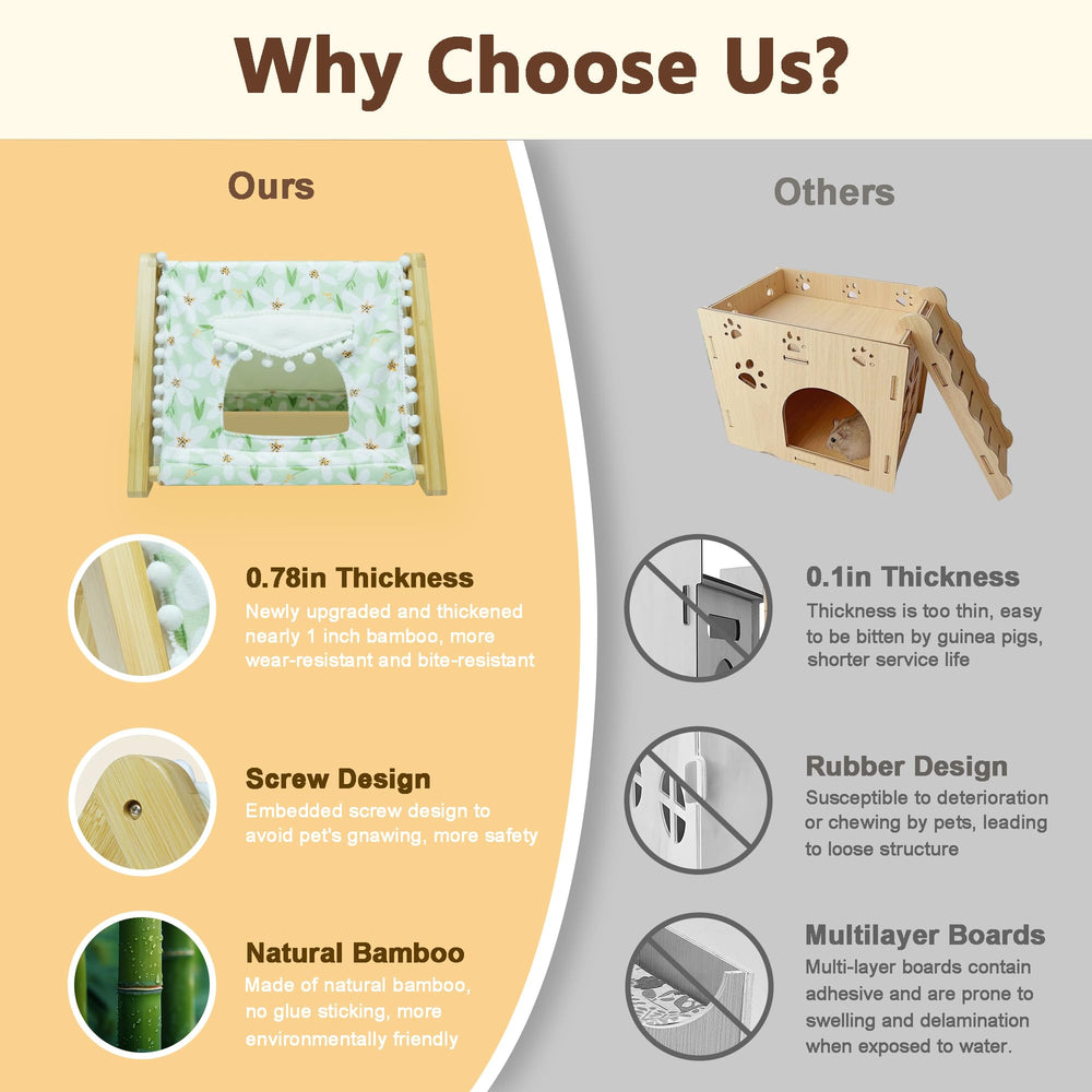 Cimiycob bamboo tunnel with window lets pets peek, explore, and observe from multiple angles