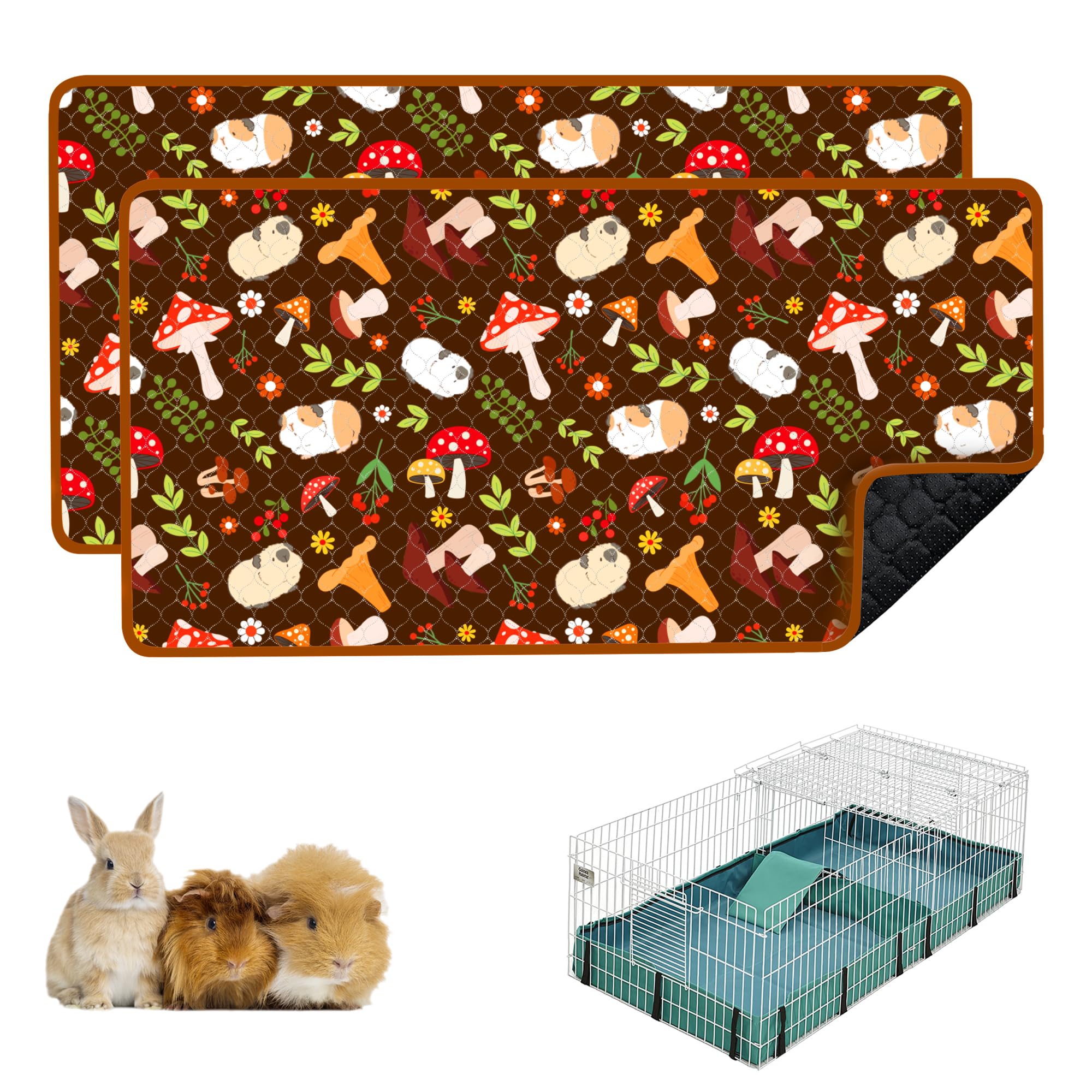 Cimiycob guinea pig cage liner 24x49 rolled out for a cozy, clean space