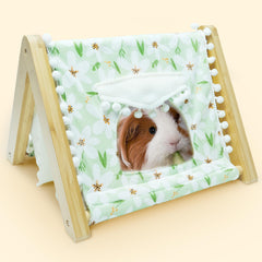Cimiycob Guinea Pig Hideout bamboo house offers a cozy retreat and dental-friendly chew surface