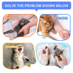 Cinf cat bathing bag light blue adjustable buckle detail