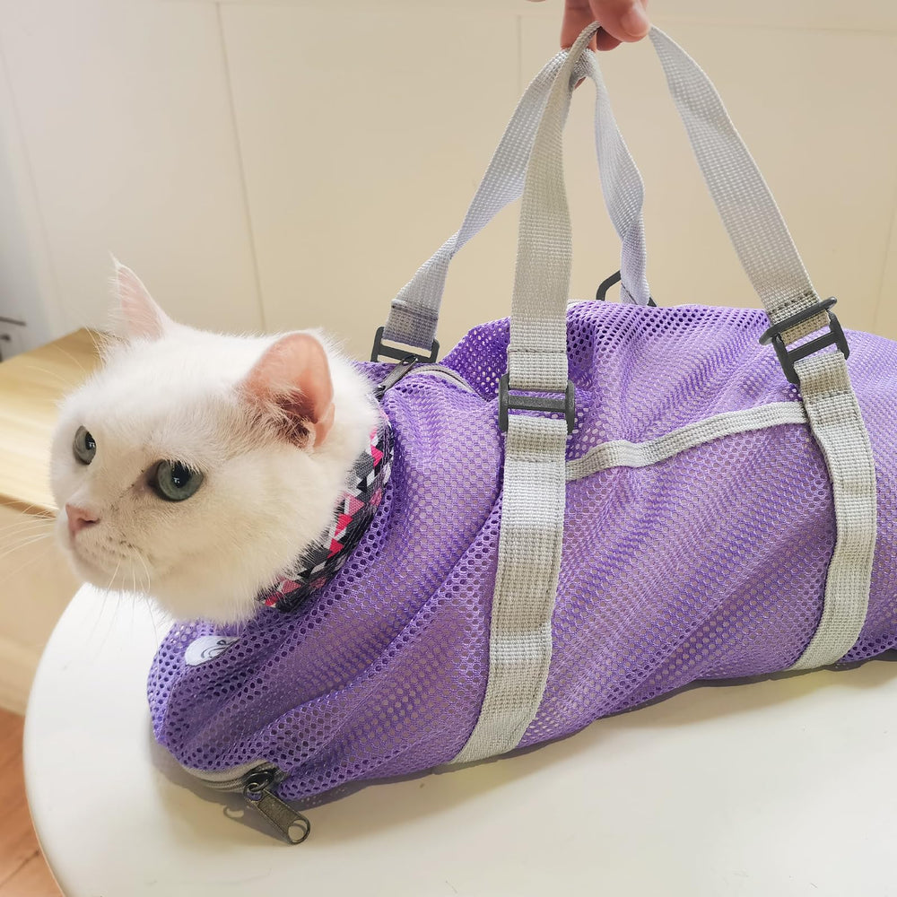 Cinf cat bathing bag quick-dry design helps quick drying after baths.