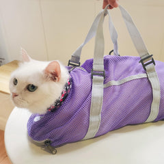 Cinf cat bathing bag quick-dry design helps quick drying after baths.