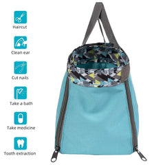 Cinf Cat Grooming Bag zipper-closures provide quick access for nails and ears.