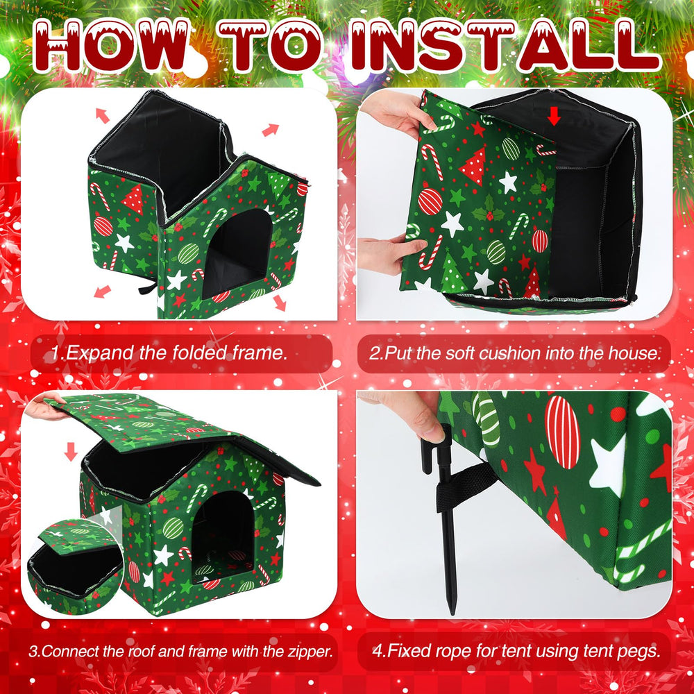 Cinnvoice cat house zipper assembly enables quick setup and compact storage