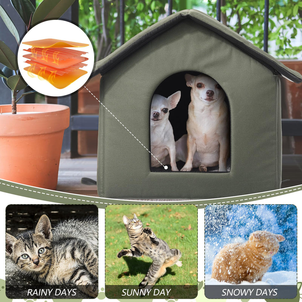Cinnvoice cat shelter interior features warm pad for comfortable rest