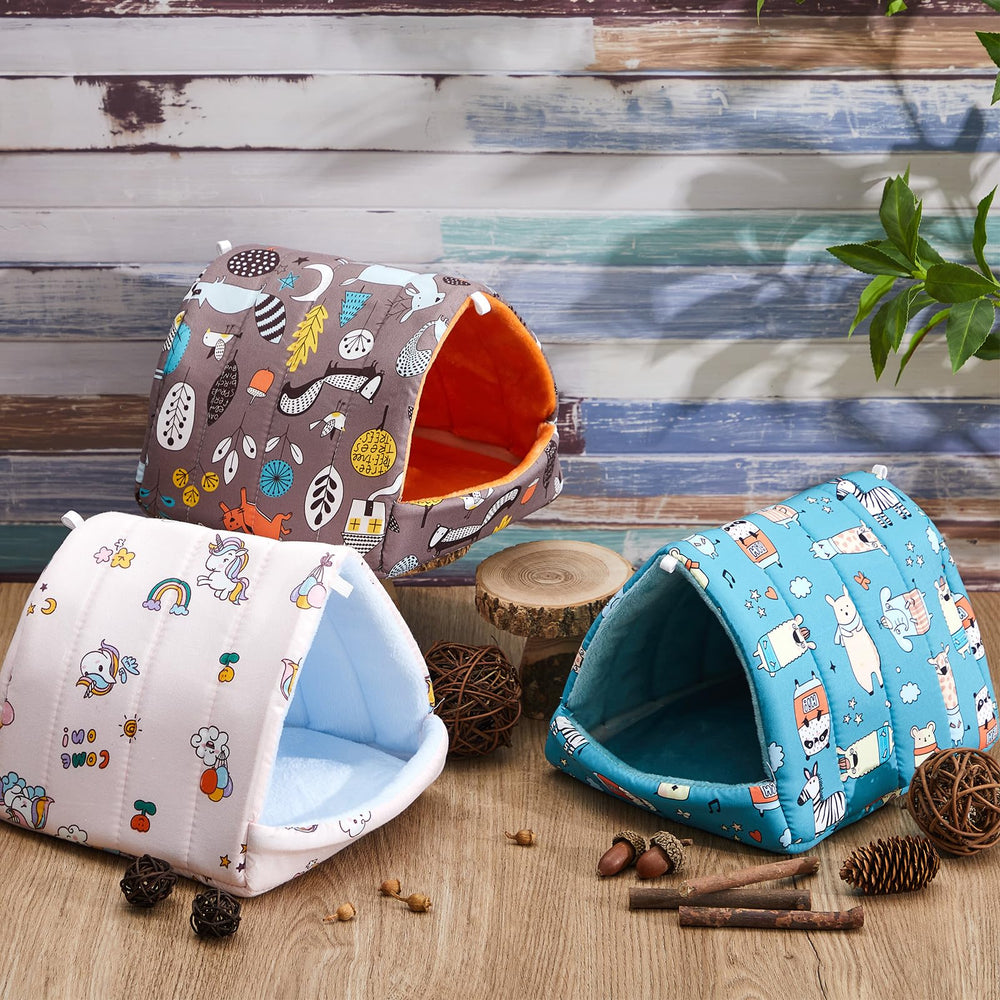 Cinnvoice forest bed house offers a compact den for small pets.