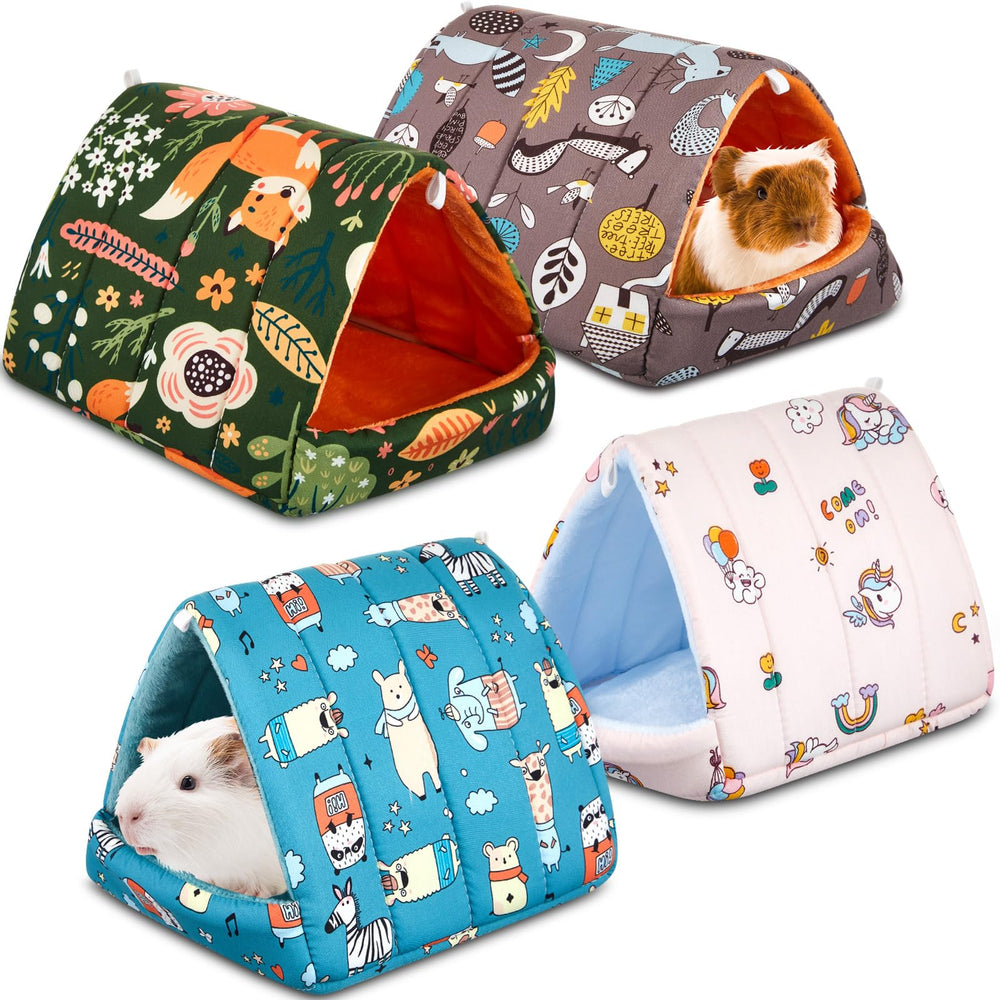 Cinnvoice guinea pig hideout forest pattern offers a warm, secure resting space.