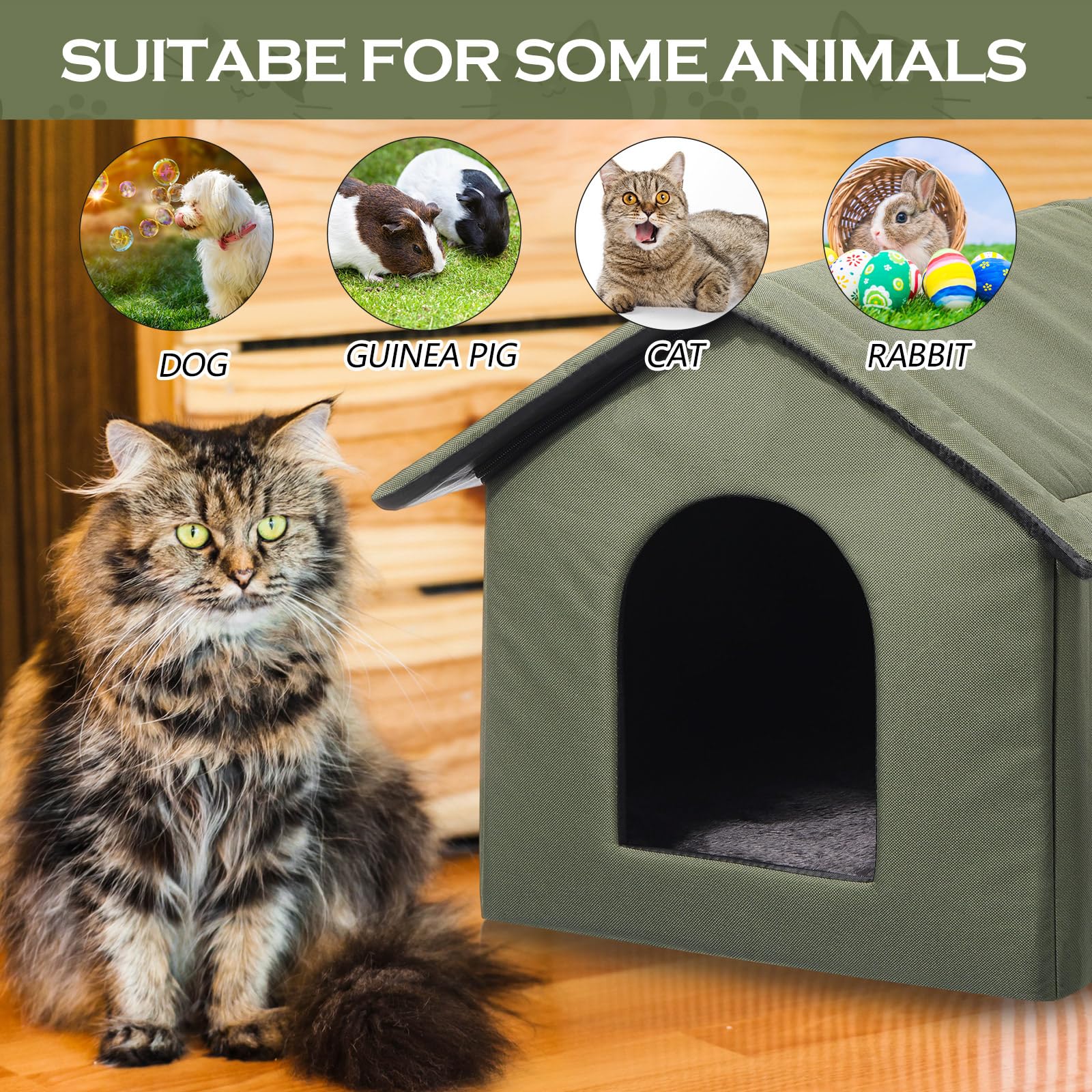 Cinnvoice multiuse outdoor pet house suitable for cats dogs and small animals