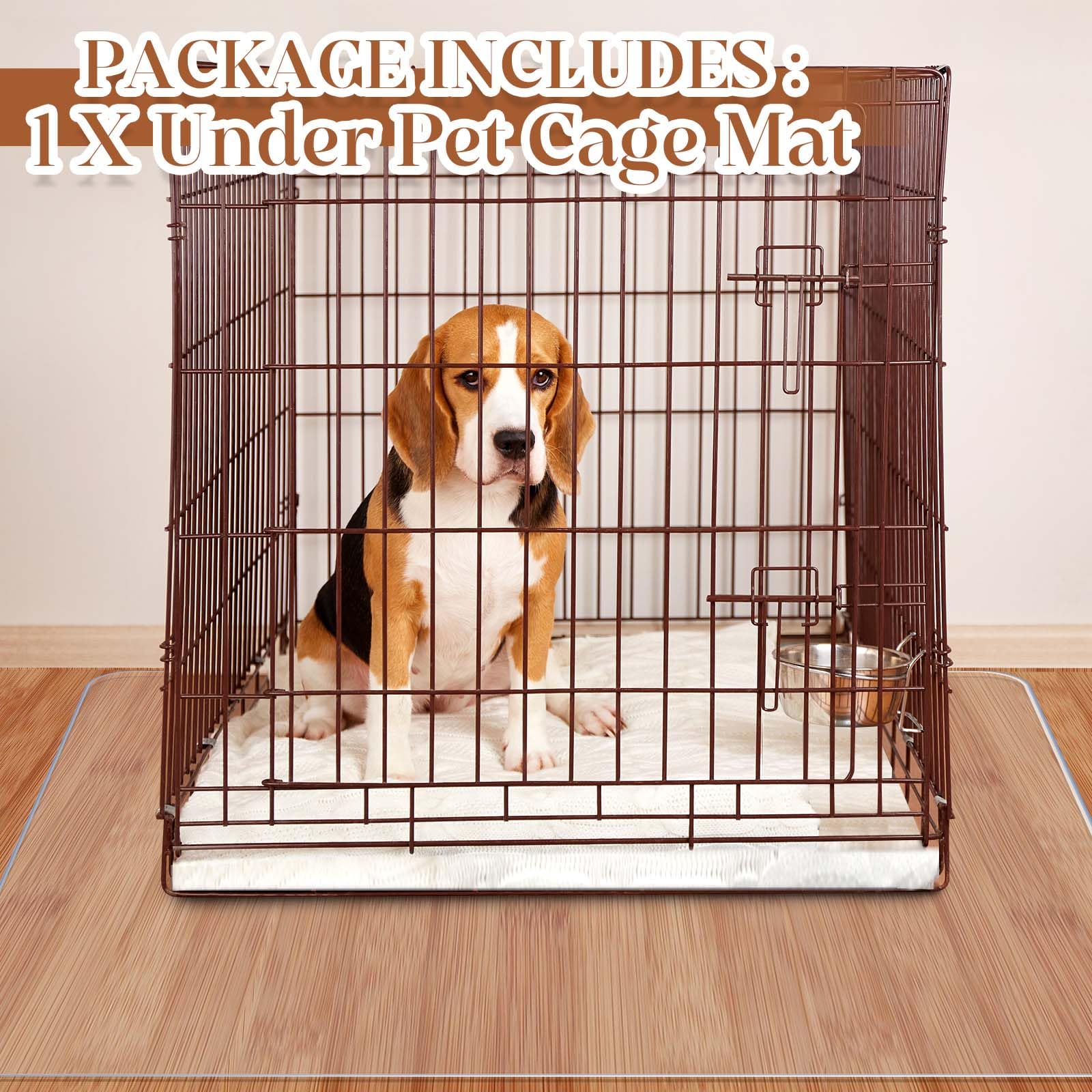 Cinnvoice non-slip dog crate mat stays in place during active pets.