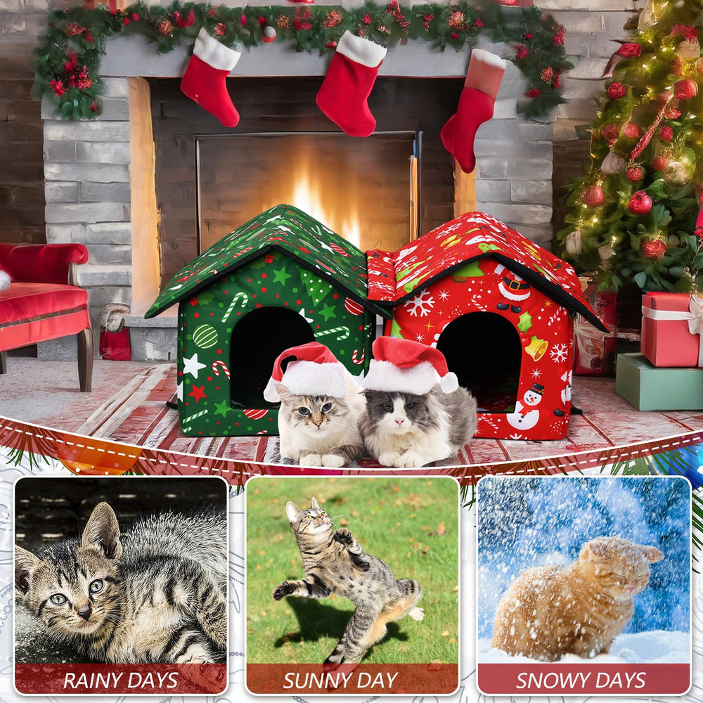 Cinnvoice waterproof cat house stitching ensures durable protection from wind and rain