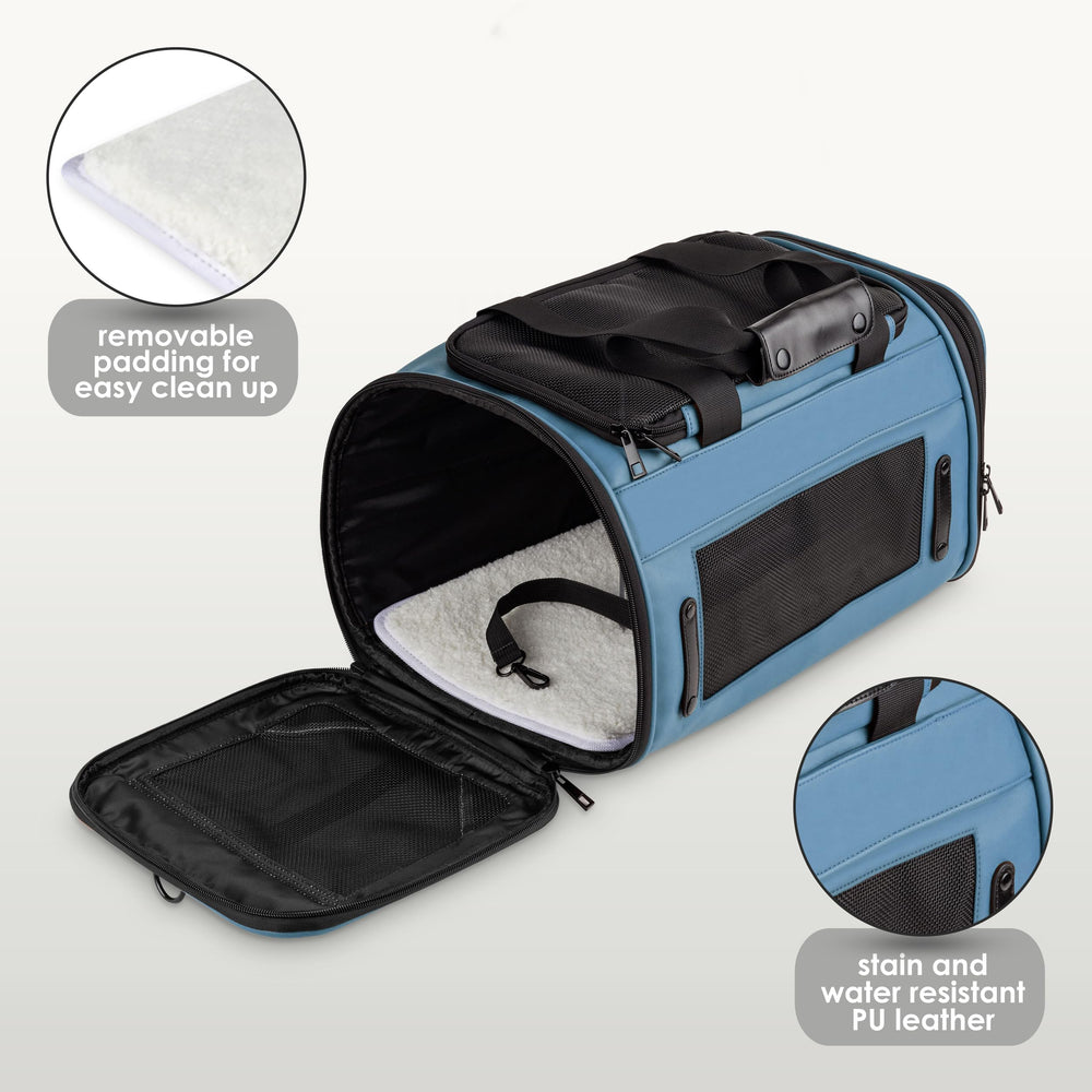 CITRUSY carrier features multiple zipper openings and side pockets for quick access.